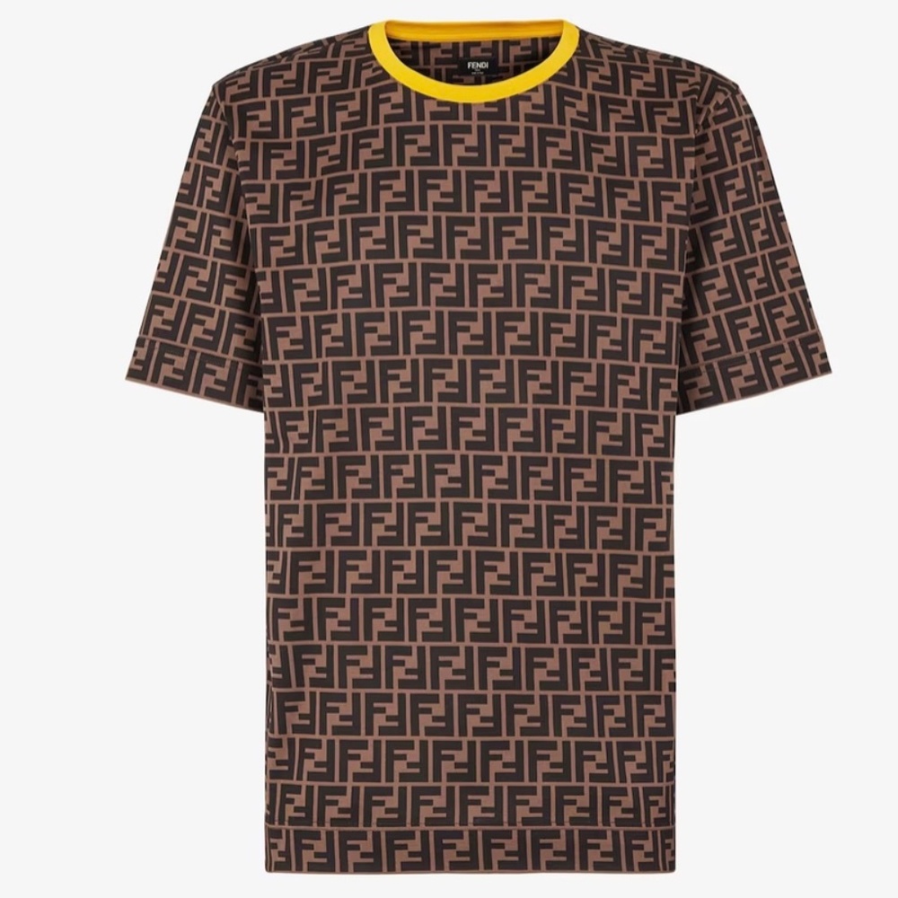 Fendi Brown Cotton T-Shirt